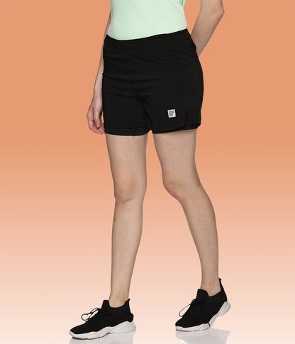 Women Distance Shorts - 2 in 1 with Tights