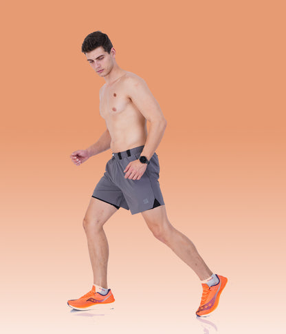 2-in-1 Distance Shorts with Tights, 5 inch